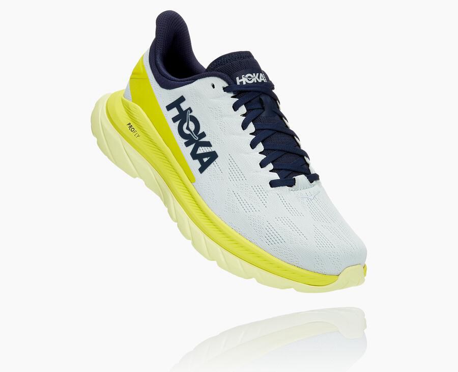 Hoka Australia One One Mach 4 - Mens Running Shoes White - QCUNY-9263